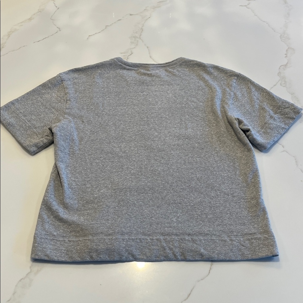 MSGM Milano Boxy Gray French Terry Short Sleeve Sweatshirt IT 48/ US M - Picture 5 of 8